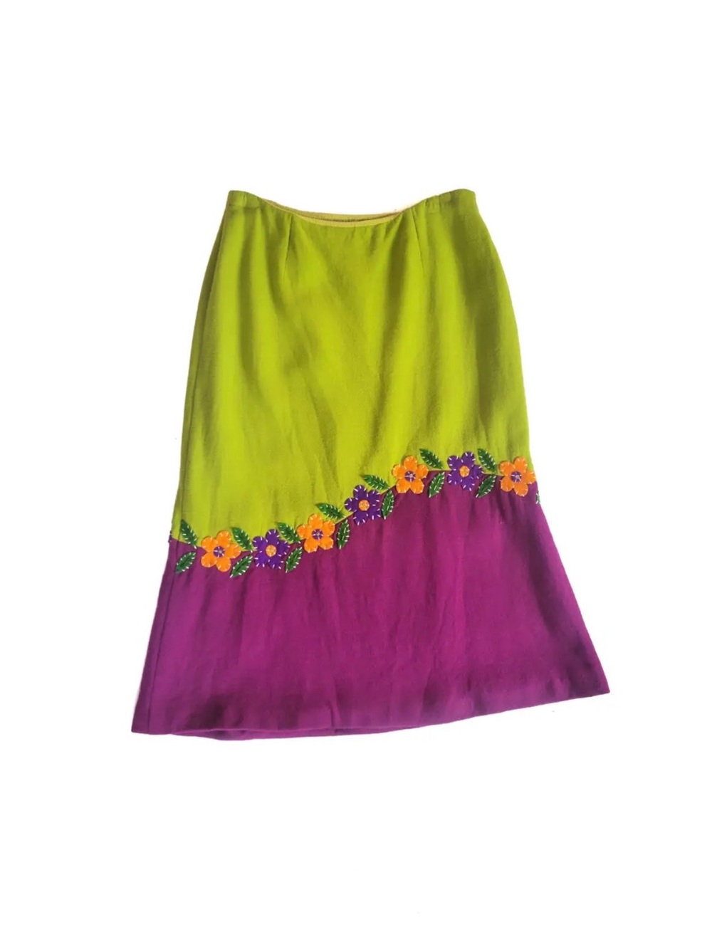 vintage moschino cheap & chic ss94 runway floral skirt